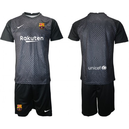 Billiga Fotbollströjor FC Barcelona Målvakt Barn tröja 2020/21 M004 Kortärmad